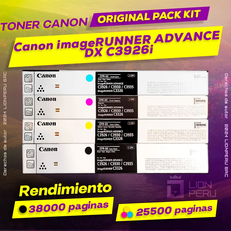 Toner Canon DX C3926i imageRUNNER ADVANCE Cartucho Original