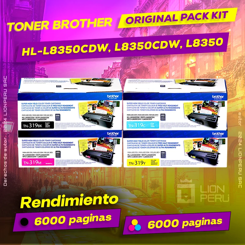 Toner Brother HL-L8350CDW, L8350CDW, L8350 Cartucho Original negro, ofrece un rendimiento de Calidad a un super Precio, consigue el tuyo… ¡¡YA!!