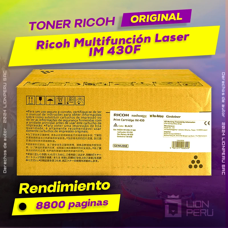 Toner Ricoh IM 430F Multifunción Laser Cartucho Original