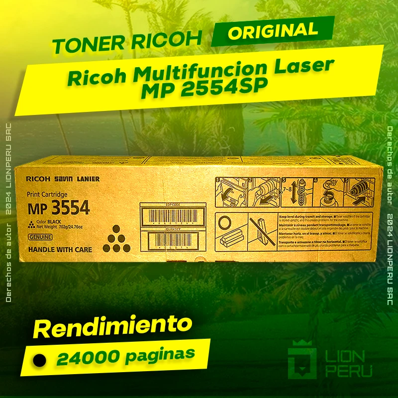 Toner Ricoh MP 2554SP Multifuncion Laser Cartucho Original
