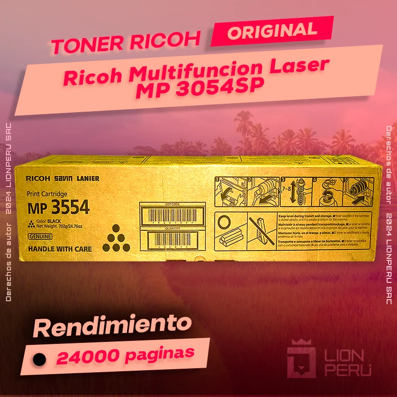 Toner Ricoh MP 3054SP Multifuncion Laser Cartucho Original