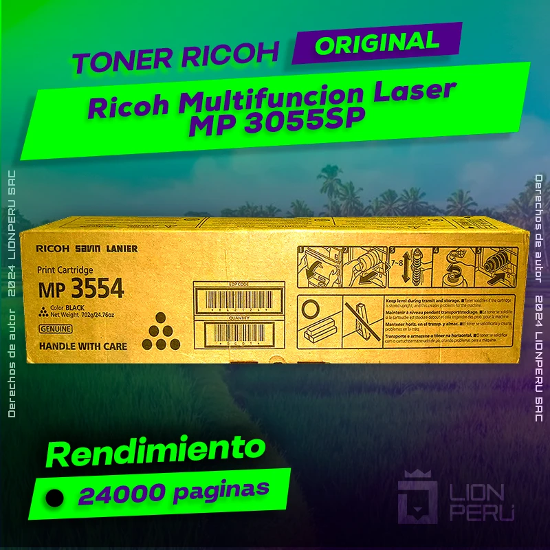 Toner Ricoh MP 3055SP Multifuncion Laser Cartucho Original