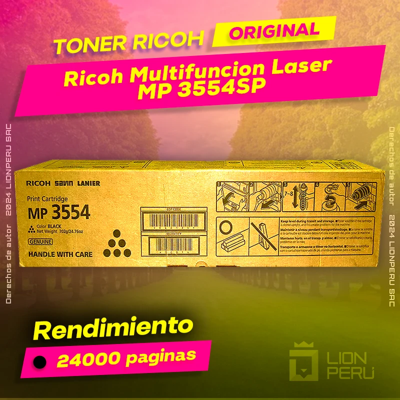 Toner Ricoh MP 3554SP Multifuncion Laser Cartucho Original