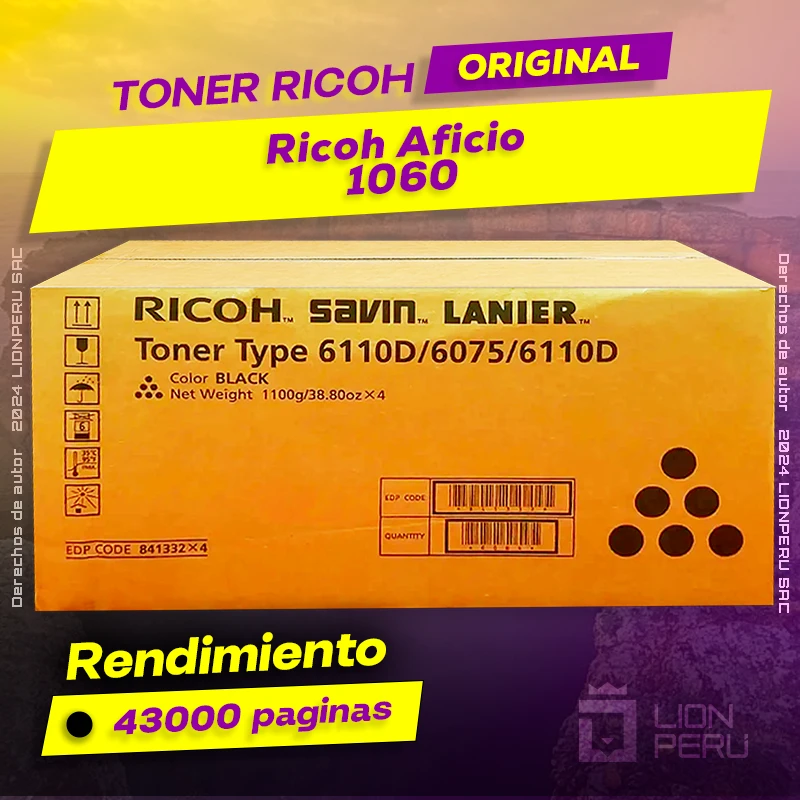 Toner Ricoh 1060 Multifuncional Aficio Cartucho Original