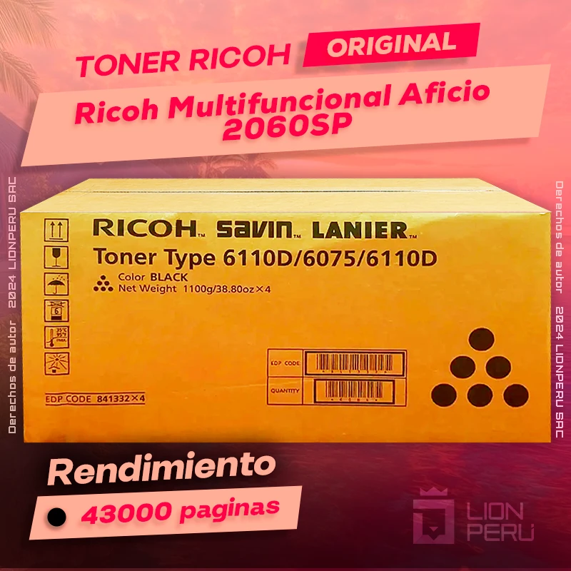 Toner Ricoh 2060SP Multifuncional Aficio Cartucho Original
