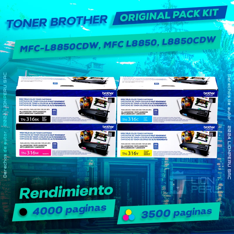 Toner Brother MFC-L8850CDW, MFC L8850, L8850CDW Cartucho Original negro, ofrece un rendimiento de Calidad a un super Precio, consigue el tuyo… ¡¡YA!!