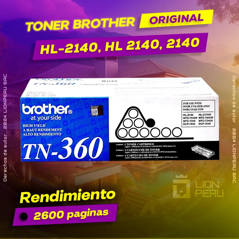 Toner Brother HL-2140, HL 2140, 2140 Cartridge Original negro, ofrece un rendimiento de Calidad a un super Precio, consigue el tuyo… ¡¡YA!!
