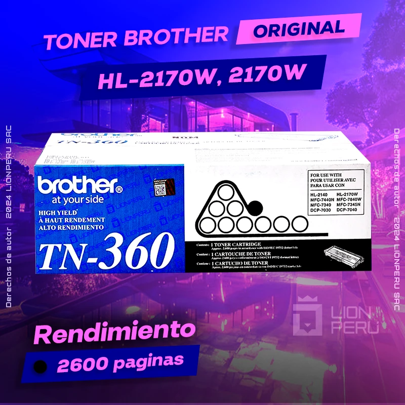 Toner Brother HL-2170W, 2170W Catridge Original negro, ofrece un rendimiento de Calidad a un super Precio, ingresa y consigue el tuyo… ¡¡YA!!