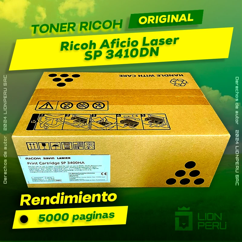 Toner Ricoh SP 3410DN Aficio Laser Cartucho Original