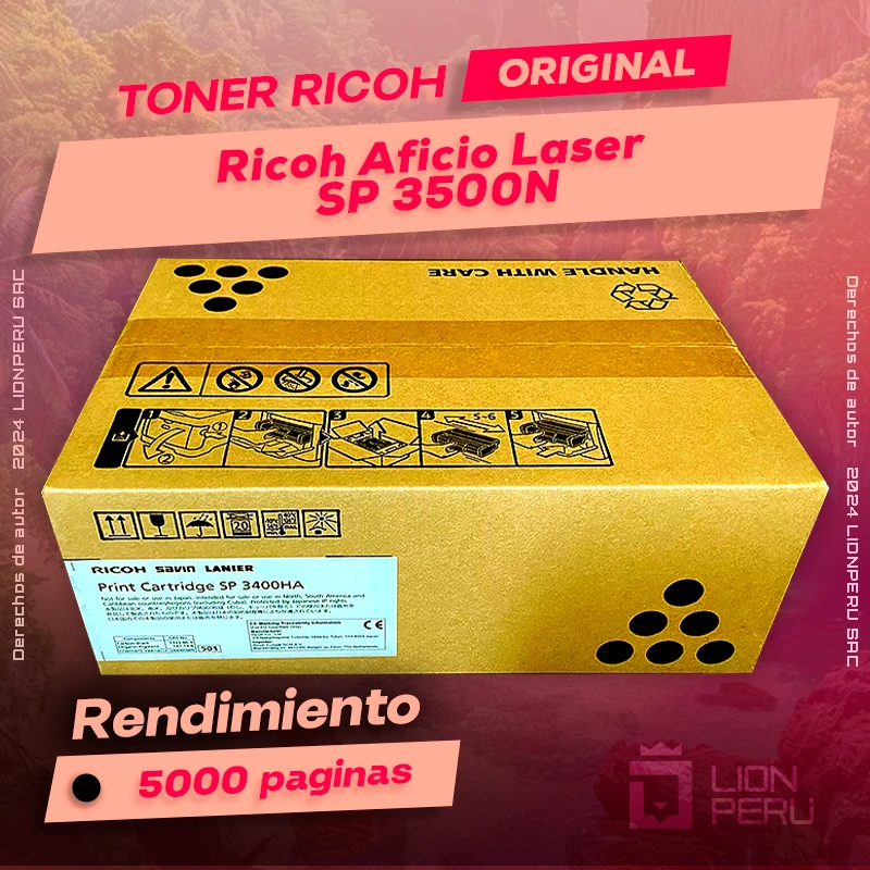 Toner Ricoh SP 3500N Aficio Laser Cartucho Original
