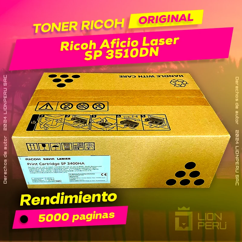 Toner Ricoh SP 3510DN Aficio Laser Cartucho Original