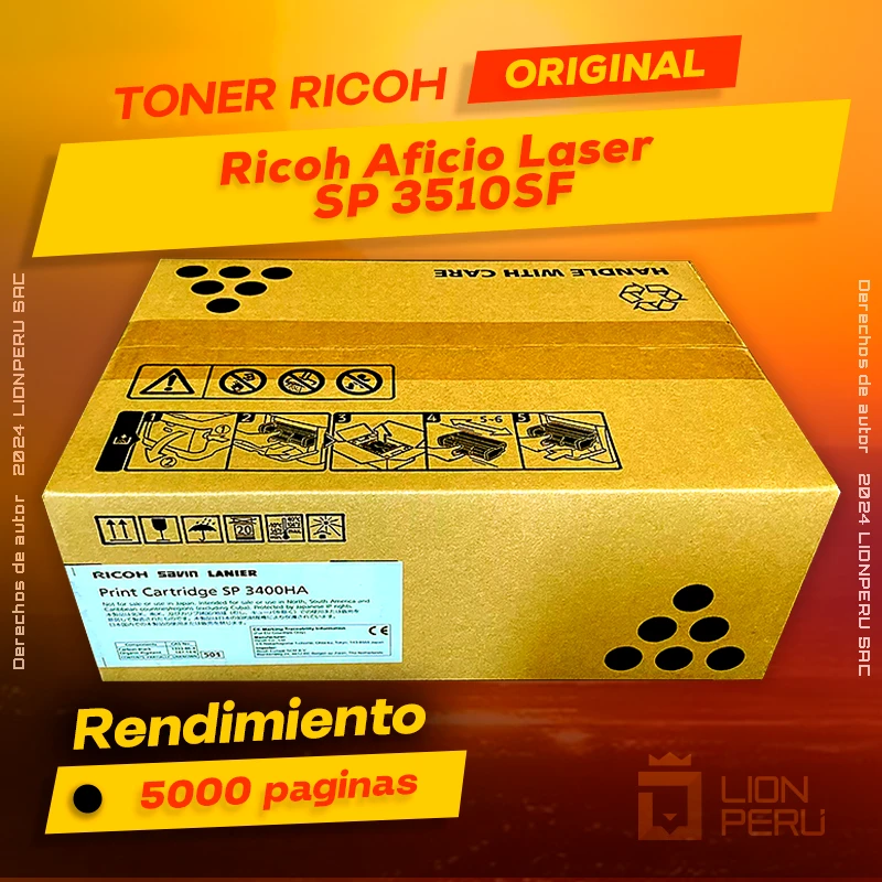 Toner Ricoh SP 3510SF Aficio Laser Cartucho Original