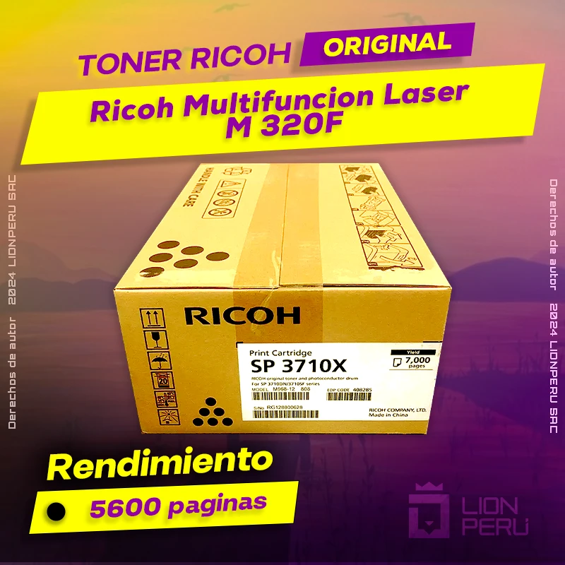 Toner Ricoh M 320F Multifuncion Laser Cartucho Original