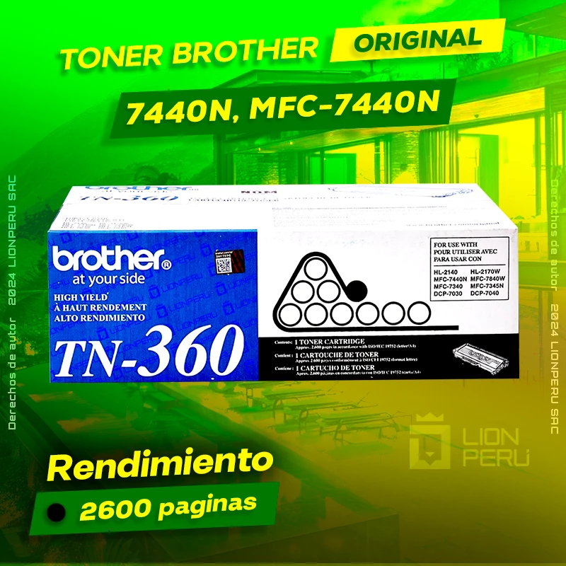 Toner Brother 7440N, MFC-7440N Cartridge Original negro, ofrece un rendimiento de Calidad a un super Precio, ingrese y consigue el tuyo… ¡¡YA!!