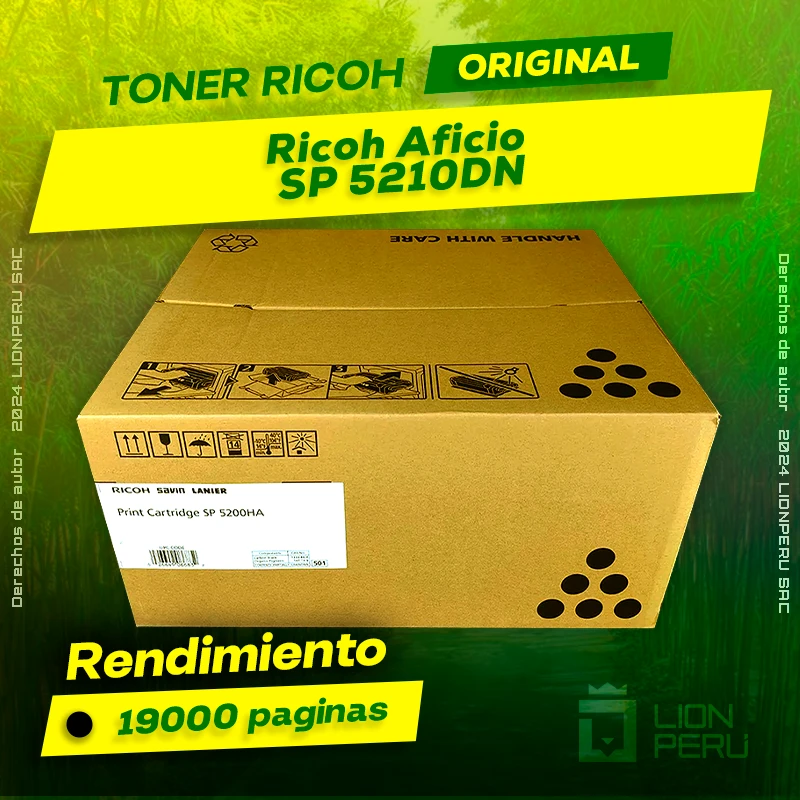 Toner Ricoh SP 5210DN Aficio Laser Cartucho Original