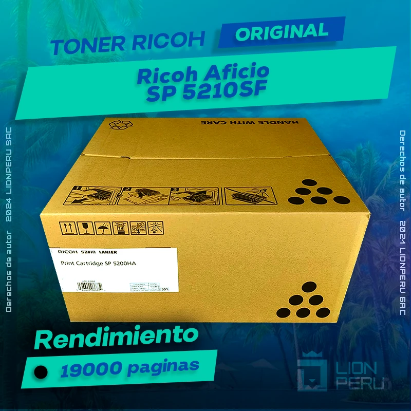 Toner Ricoh SP 5210SF Aficio Laser Cartucho Original
