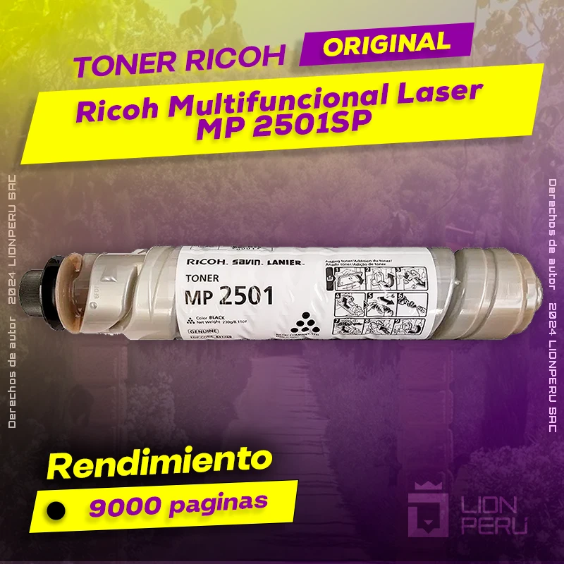 Toner Ricoh MP 2501SP Multifuncional Laser Cartucho Original