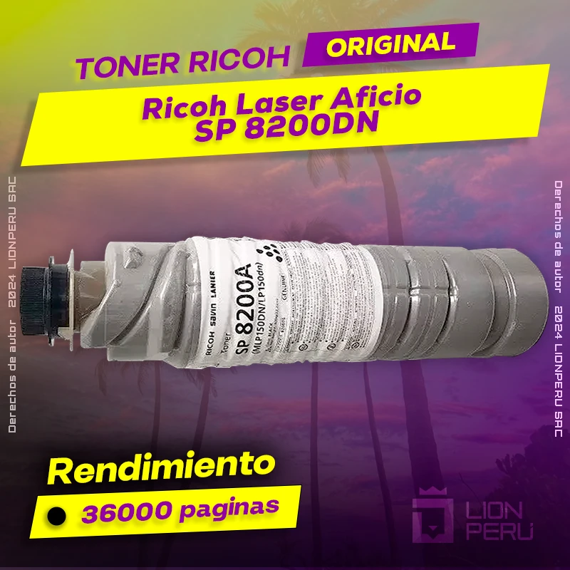 Toner Ricoh SP 8200DN Laser Aficio Cartucho Original