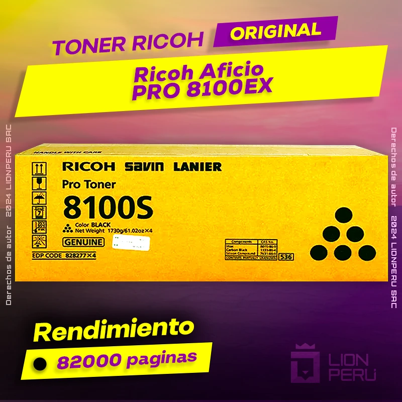 Toner Ricoh PRO 8100EX Aficio Cartucho Original
