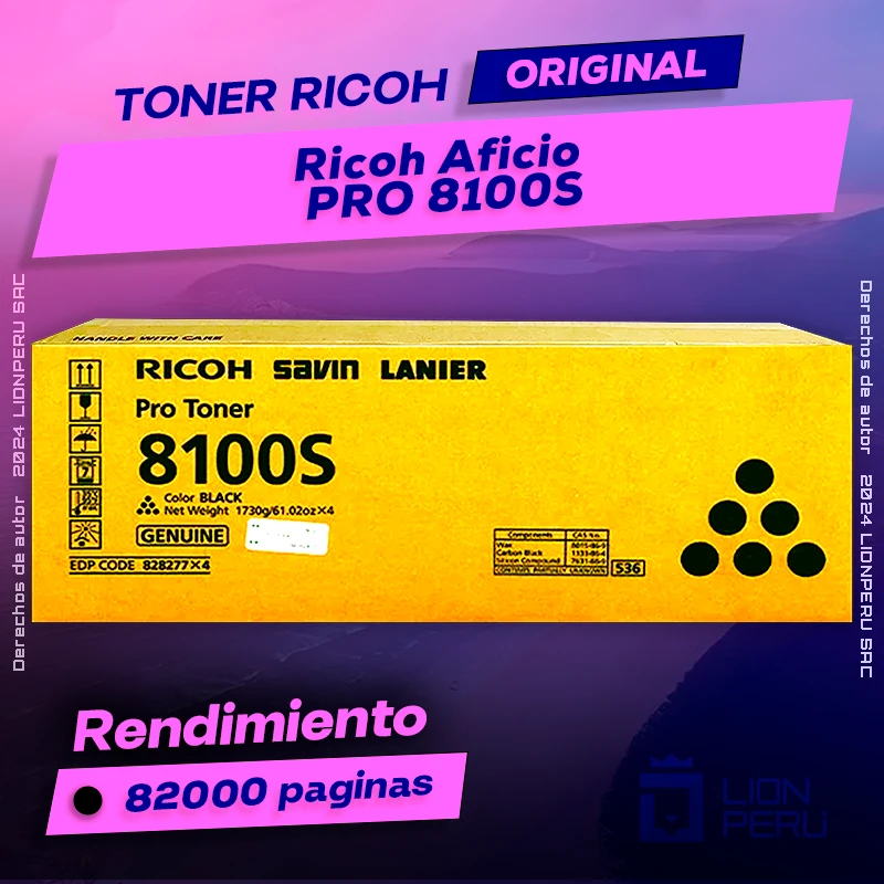 Toner Ricoh PRO 8100S Aficio Cartucho Original