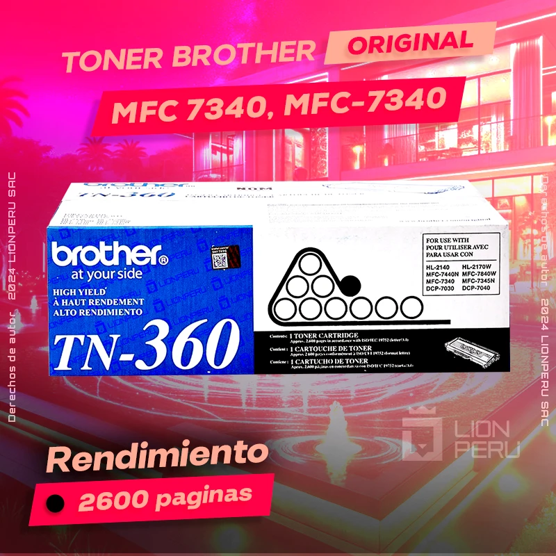 Toner Brother MFC 7340, MFC-7340 Cartridge Original negro, ofrece un rendimiento de Calidad a un super Precio, ingrese y consigue el tuyo… ¡¡YA!!