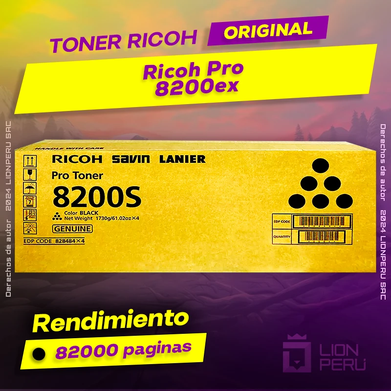 Toner Ricoh Pro 8200ex Cartucho Original