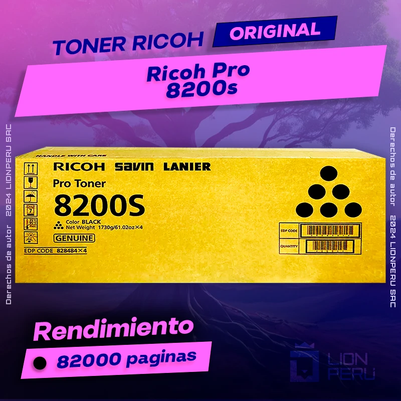 Toner Ricoh Pro 8200s Cartucho Original