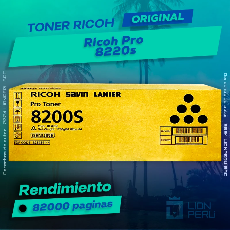 Toner Ricoh Pro 8220s Cartucho Original