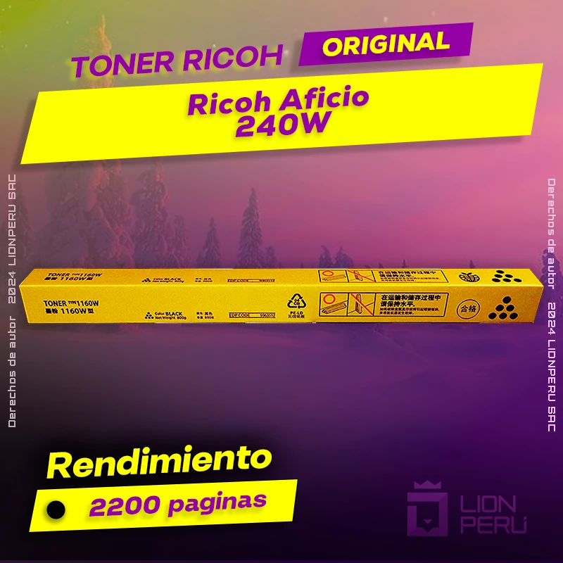 Toner Ricoh Aficio 240W Cartucho Original