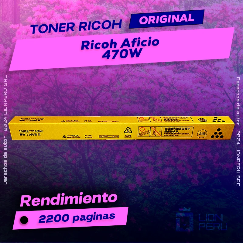 Toner Ricoh Aficio 470W Cartucho Original