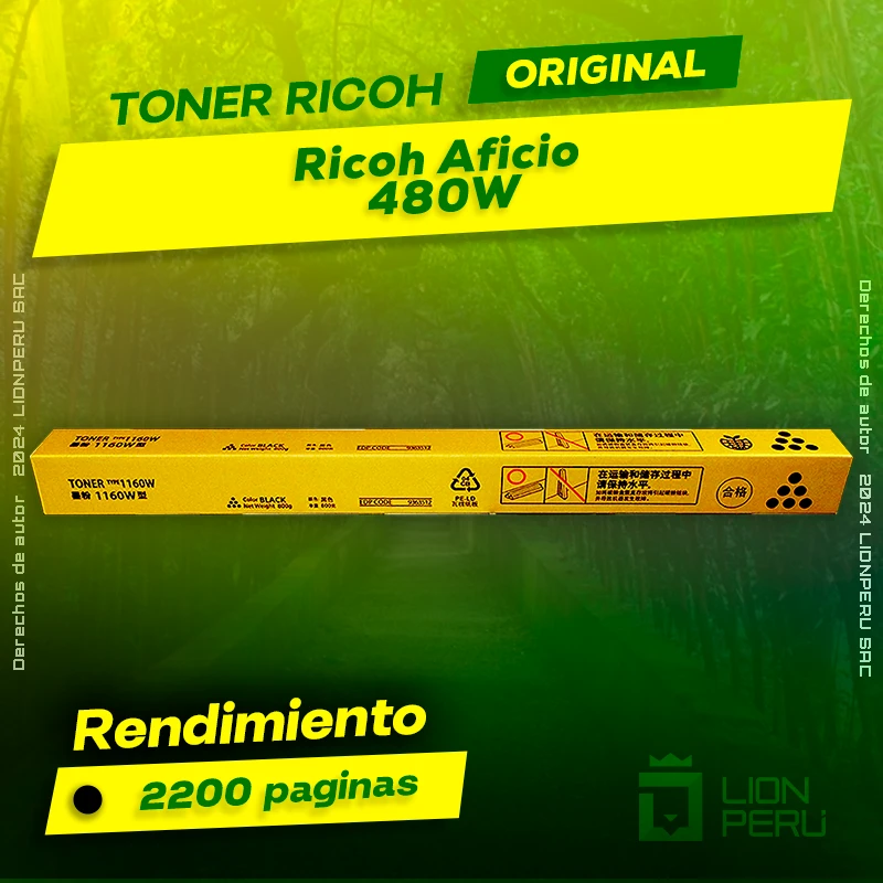 Toner Ricoh Aficio 480W Cartucho Original