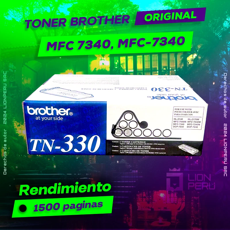 Toner Brother MFC-7345N, MFC 7345 Cartucho Original  negro, ofrece un rendimiento de Calidad a un super Precio, consigue el tuyo… ¡¡YA!!