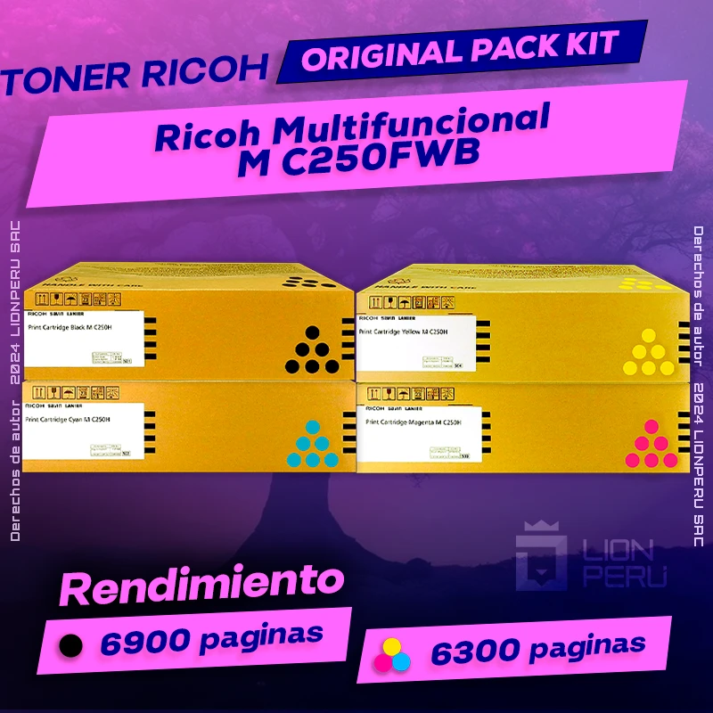 Toner Ricoh M C250FWB Multifuncional Laser Cartucho Original