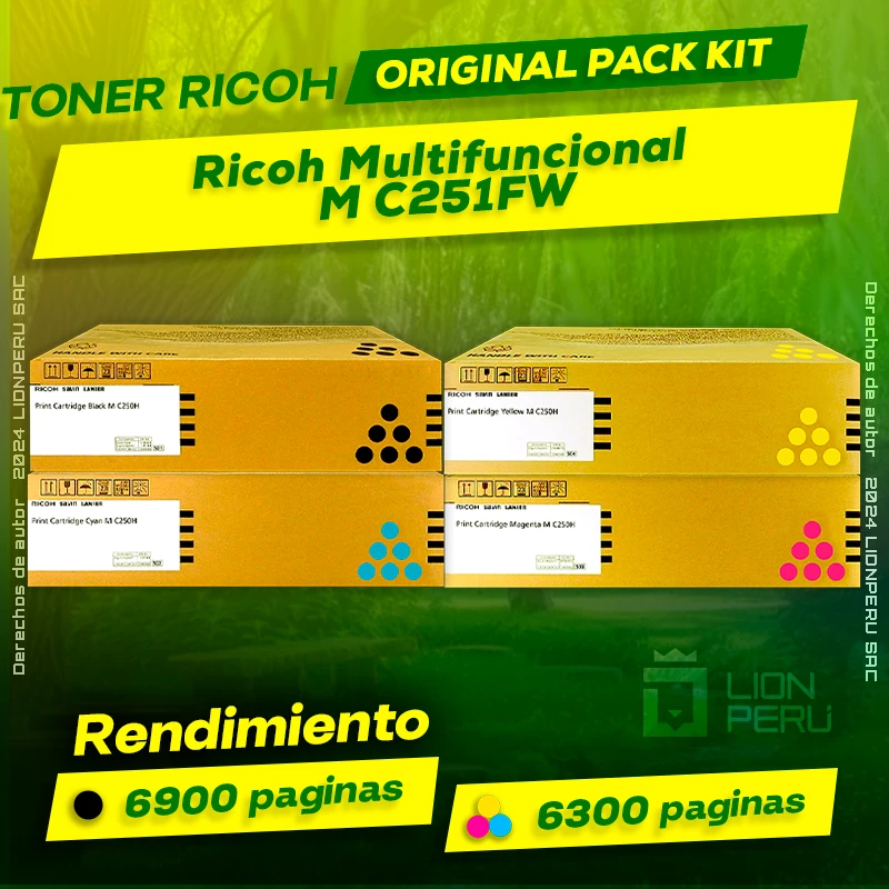 Toner Ricoh M C251FW Multifuncional Laser Cartucho Original
