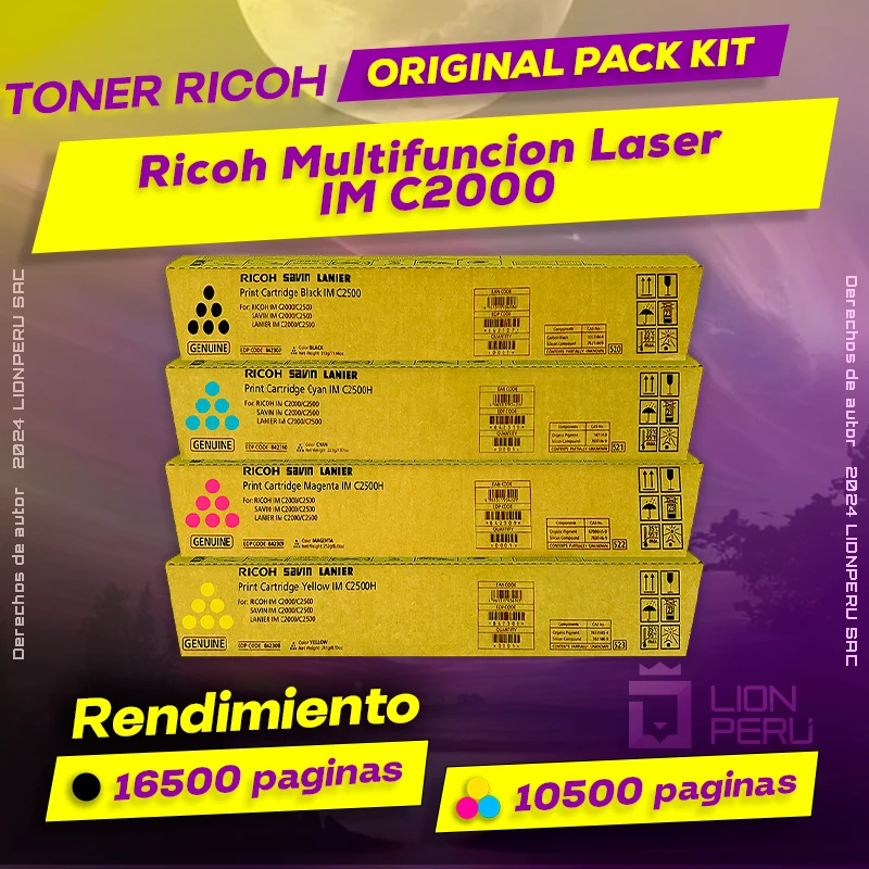 Toner Ricoh IM C2000 Multifuncion Laser Cartucho Original