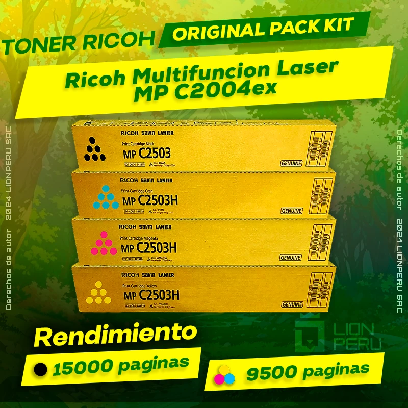 Toner Ricoh MP C2004ex Multifuncion Laser Cartucho Original