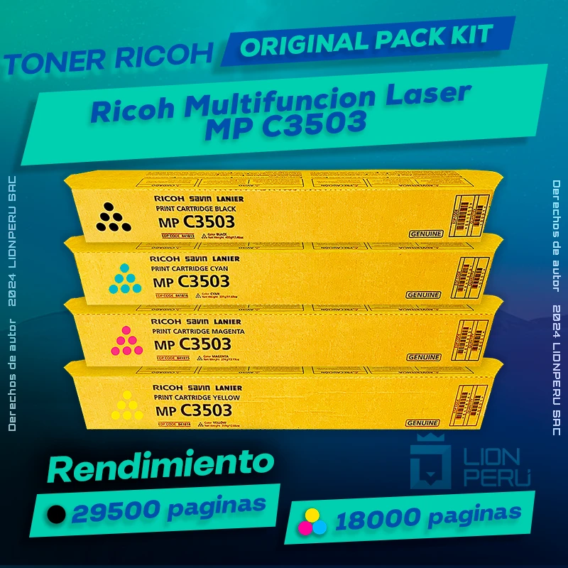 Toner Ricoh MP C3503 Multifuncion Laser Cartucho Original