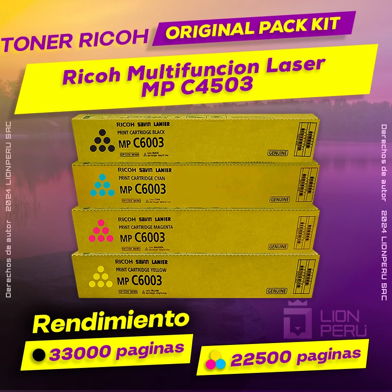 Toner Ricoh MP C4503 Multifuncion Laser Cartucho Original