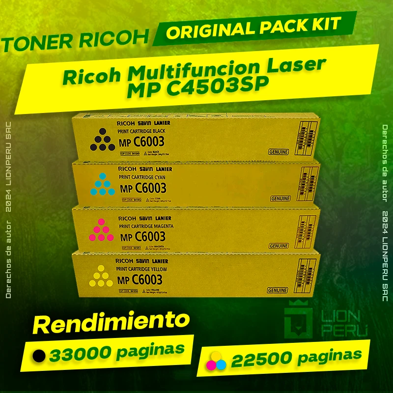 Toner Ricoh MP C4503SP Multifuncion Laser Cartucho Original