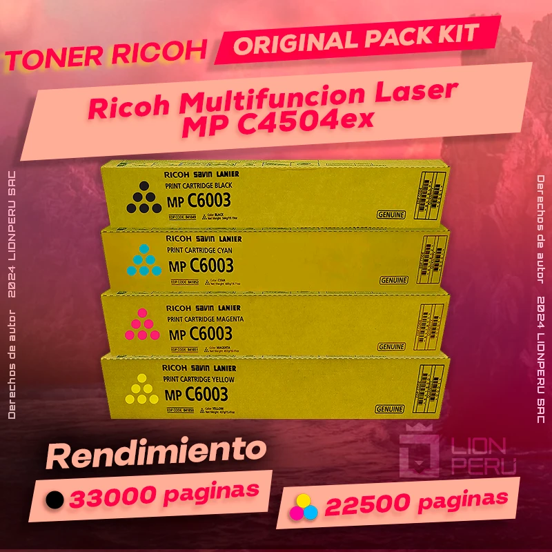 Toner Ricoh MP C4504ex Multifuncion Laser Cartucho Original
