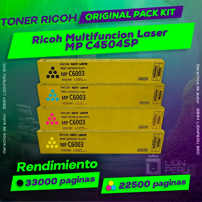 Toner Ricoh MP C4504SP Multifuncion Laser Cartucho Original