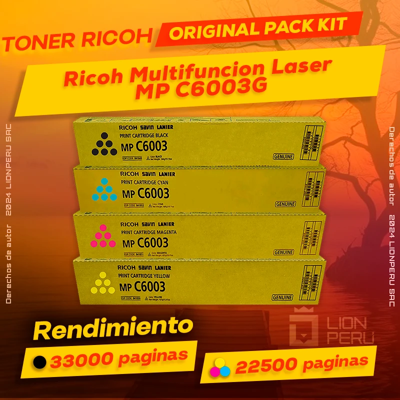 Toner Ricoh MP C6003G Multifuncion Laser Cartucho Original