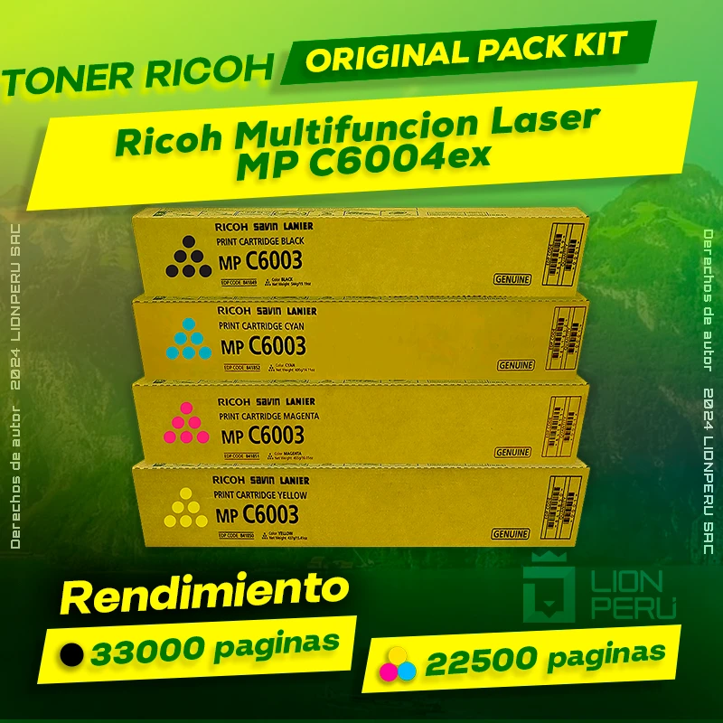 Toner Ricoh MP C6004ex Multifuncion Laser Cartucho Original