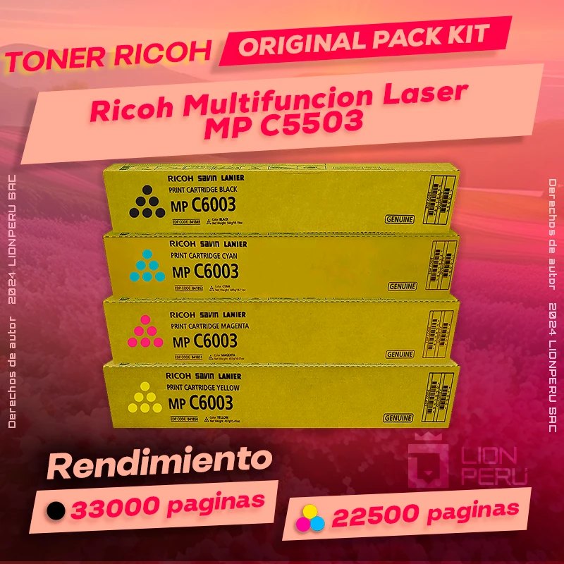 Toner Ricoh MP C5503 Multifuncion Laser Cartucho Original