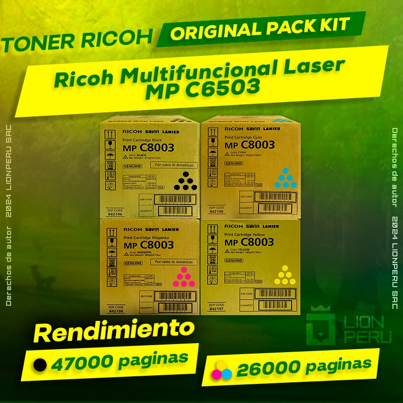Toner Ricoh IM C6503 Multifuncional Laser Cartucho Original