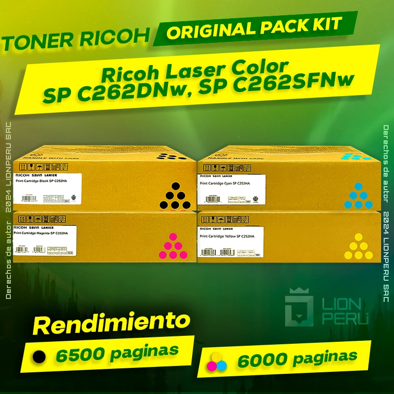 Toner Ricoh SP C262DNw, SP C262SFNw Laser Color Original