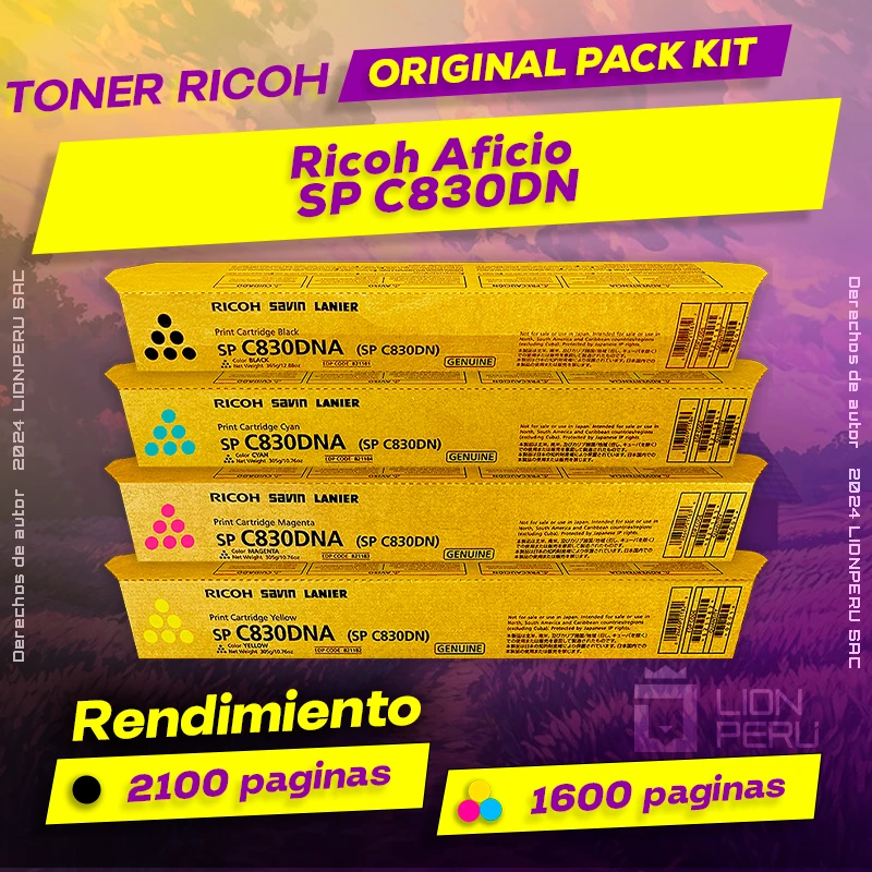 Toner Ricoh SP C830DN Aficio Cartucho Original