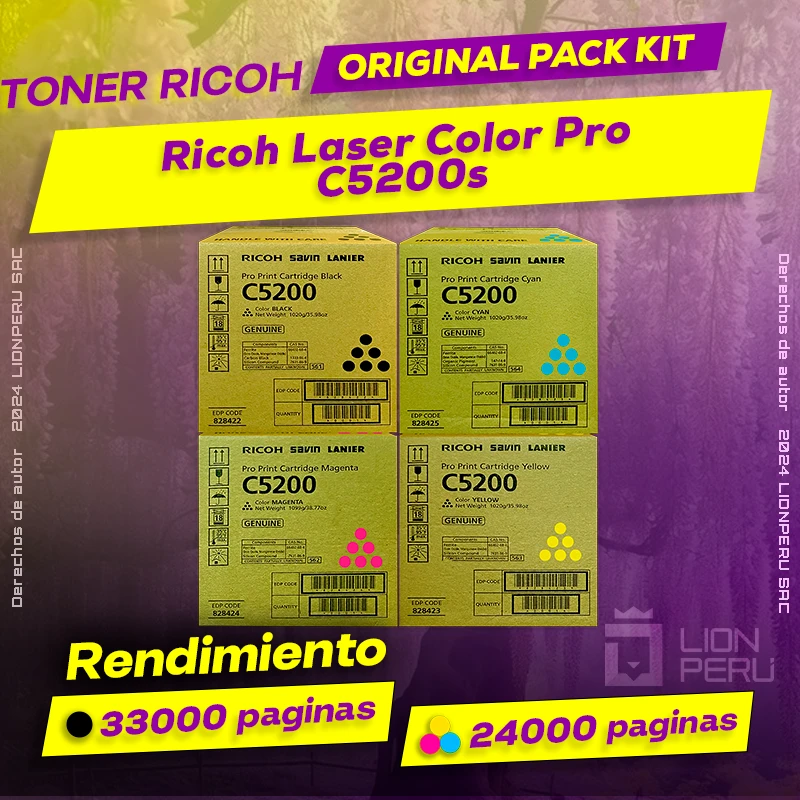 Toner Ricoh Pro C5200s Laser Color Cartucho Original