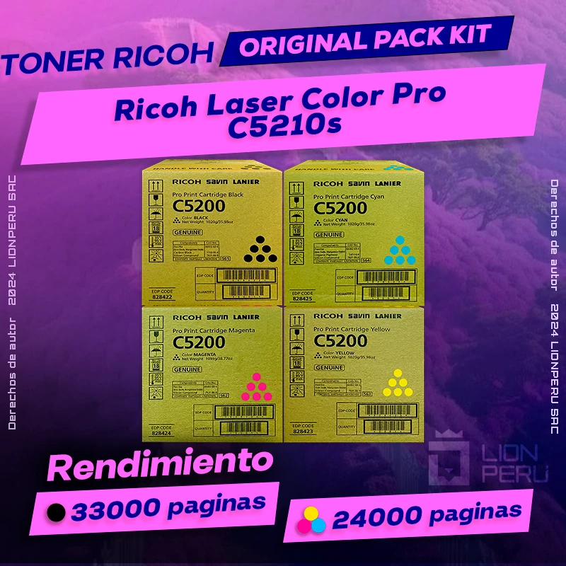 Toner Ricoh Pro C5210s Laser Color Cartucho Original