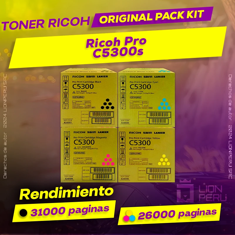 Toner Ricoh Pro C5300s Cartucho Original